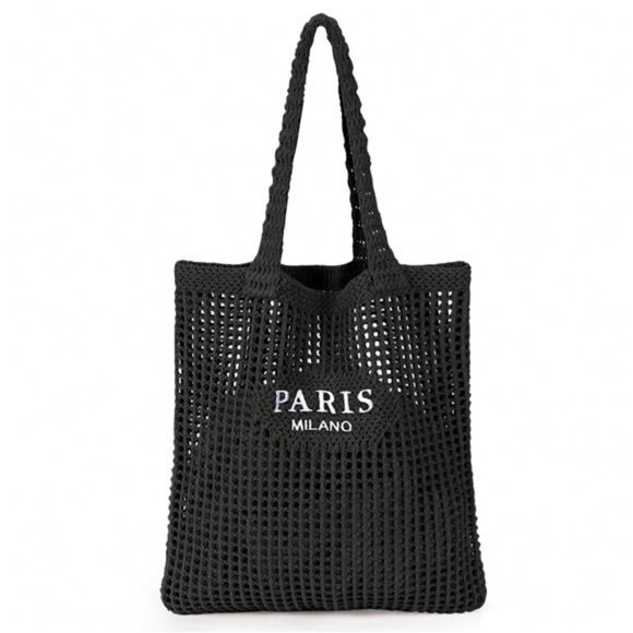 Crochet Tote Bag For Women, Crochet Mesh - Picture 1 of 6